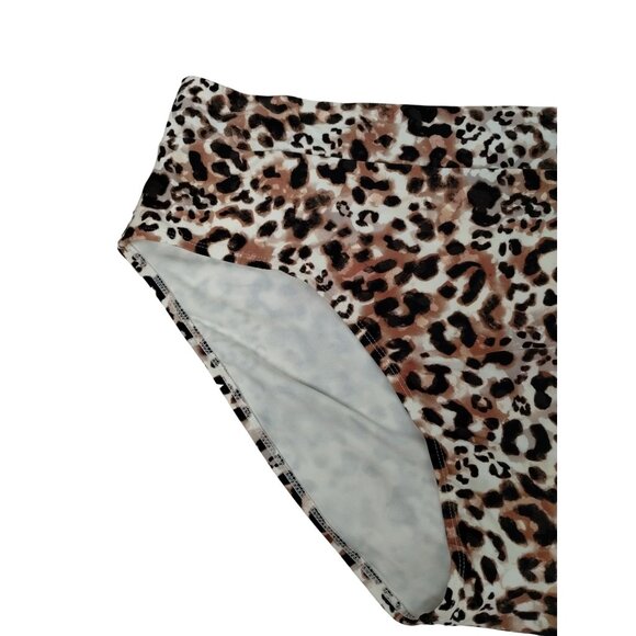 Time and Tru Womens 3X Watercolor Cheetah High Waist Mix and Match Bikini Bottom - Picture 2 of 5